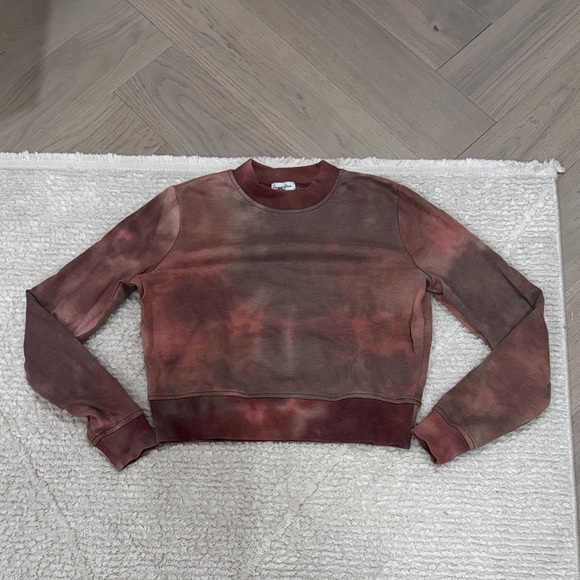 love, Fire Sweaters - love, Fire Women's Rust & Brown Tie-Dye Crewneck Sweatshirt